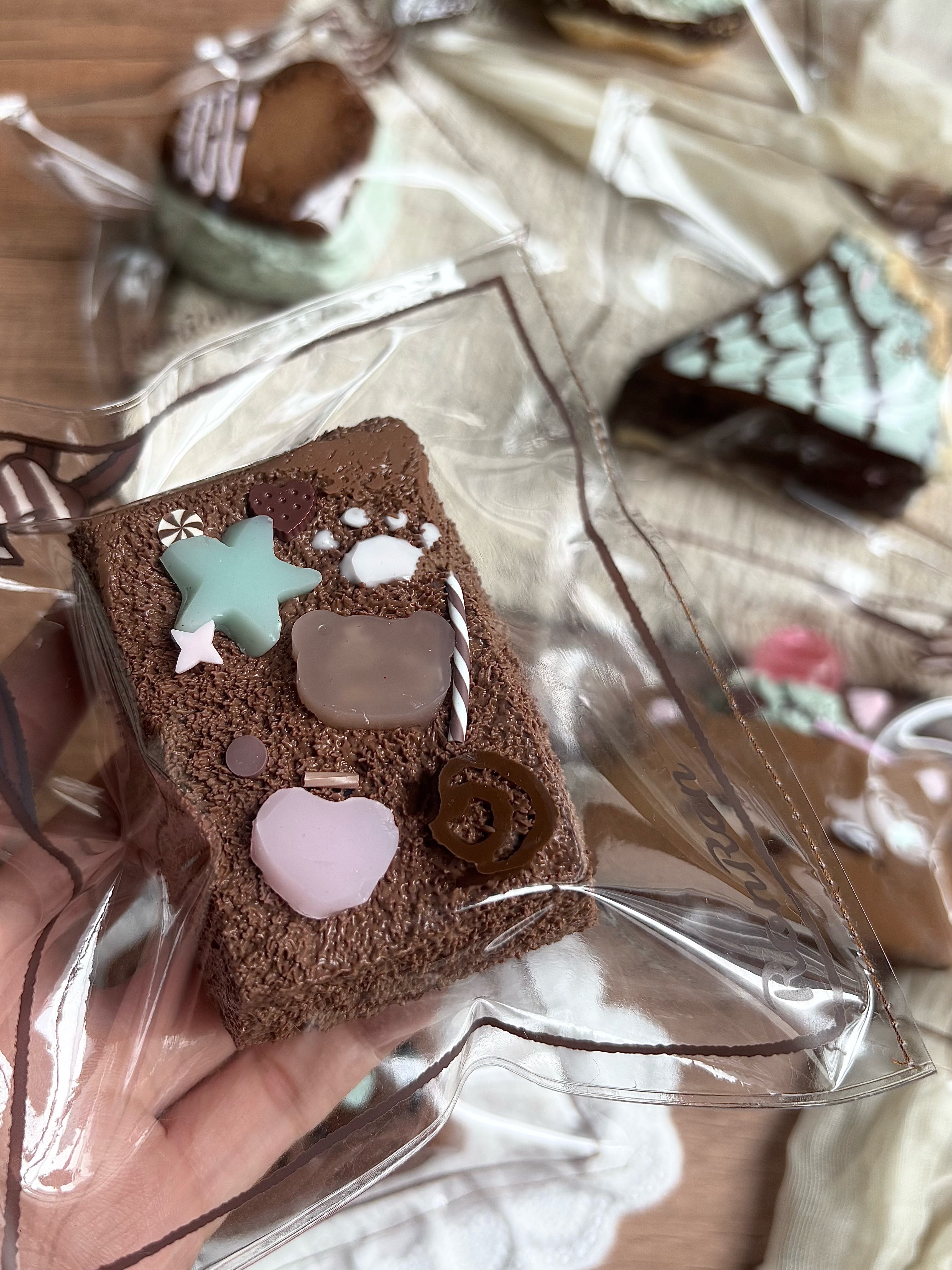 [Mint Choco Full Set of Six] Squishy Fidget Toy Blind Box - Silicone Stress Relief Slow Rebound Toy